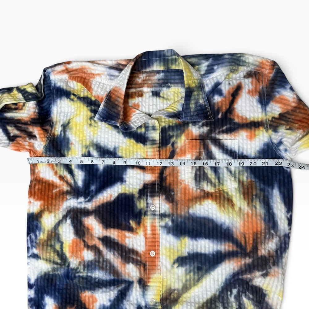 Earthbound Trading Co Shirt Dress Womens Small Multi Tie Dye Cotton Long Sleeve - Picture 6 of 11